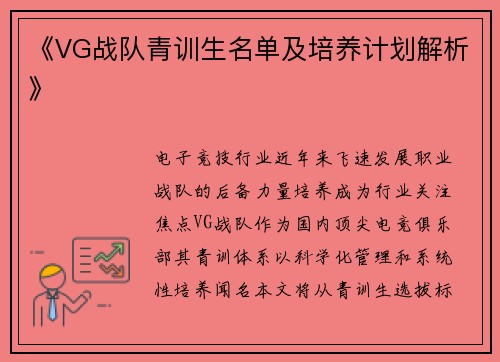 《VG战队青训生名单及培养计划解析》